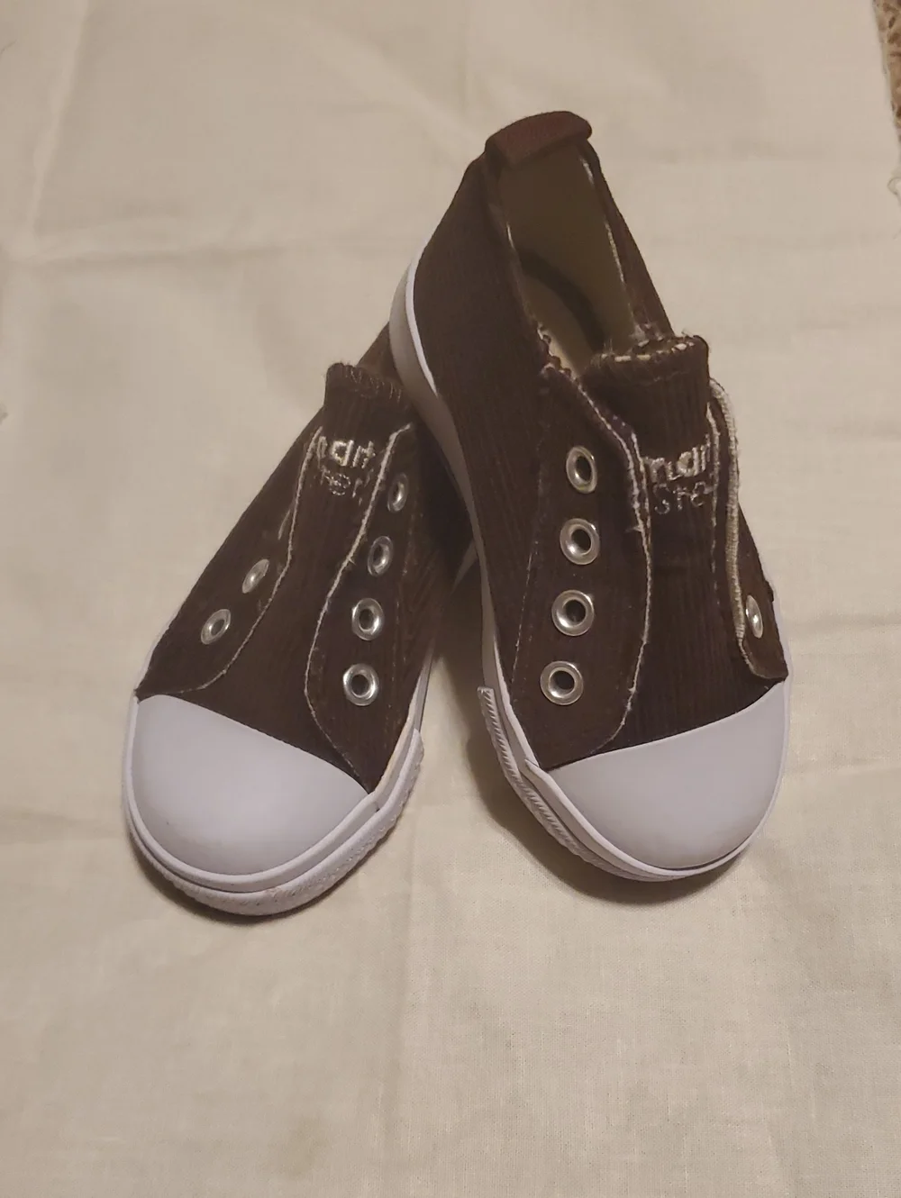 Smart Step Size 4 Brown Corduroy Baby Toddler Shoes